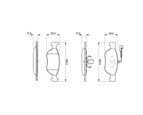 Kit de plaquettes de frein, frein à disque BP268 Bosch, Image 5