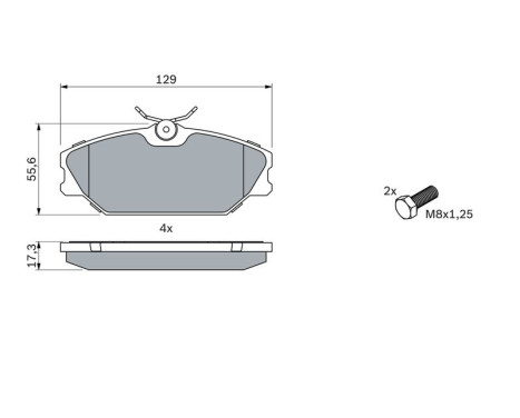 Kit de plaquettes de frein, frein à disque BP2684 Bosch, Image 5