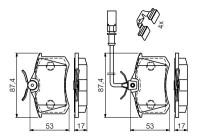 Kit de plaquettes de frein, frein à disque BP2686 Bosch