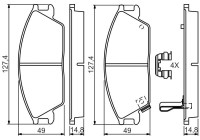 Kit de plaquettes de frein, frein à disque BP2693 Bosch