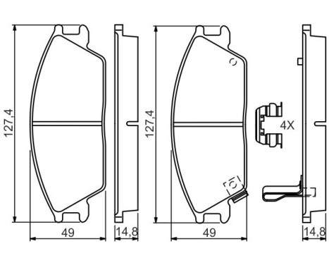 Kit de plaquettes de frein, frein à disque BP2693 Bosch, Image 7