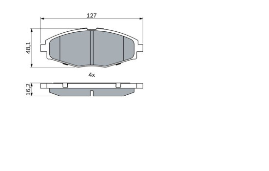 Kit de plaquettes de frein, frein à disque BP270 Bosch, Image 3