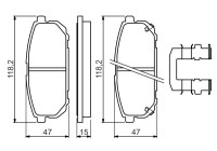 Kit de plaquettes de frein, frein à disque BP2719 Bosch