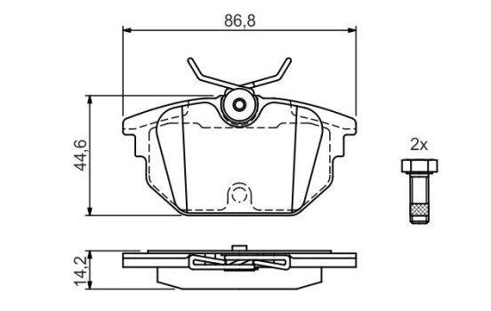 Kit de plaquettes de frein, frein à disque BP296 Bosch, Image 6