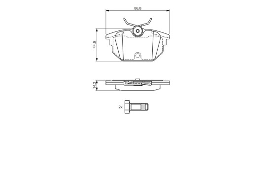 Kit de plaquettes de frein, frein à disque BP296 Bosch, Image 8