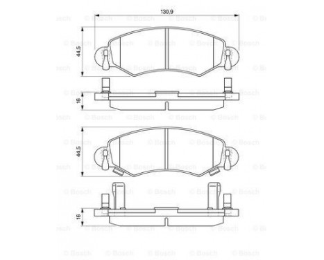 Kit de plaquettes de frein, frein à disque BP299 Bosch