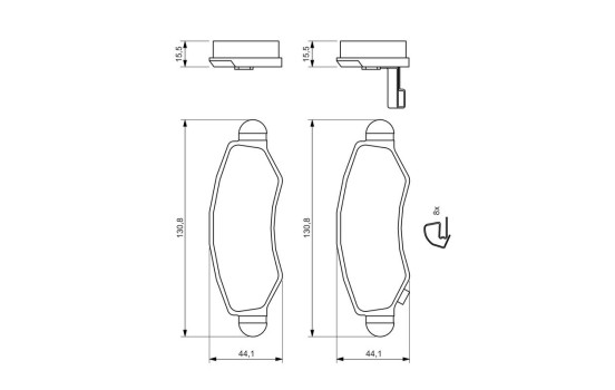 Kit de plaquettes de frein, frein à disque BP299 Bosch, Image 6