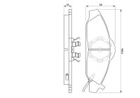 Kit de plaquettes de frein, frein à disque BP301 Bosch