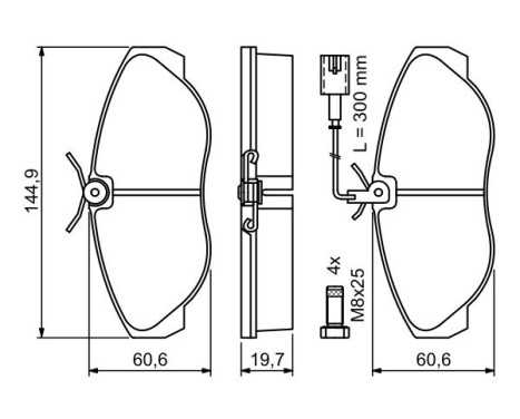 Kit de plaquettes de frein, frein à disque BP304 Bosch, Image 5
