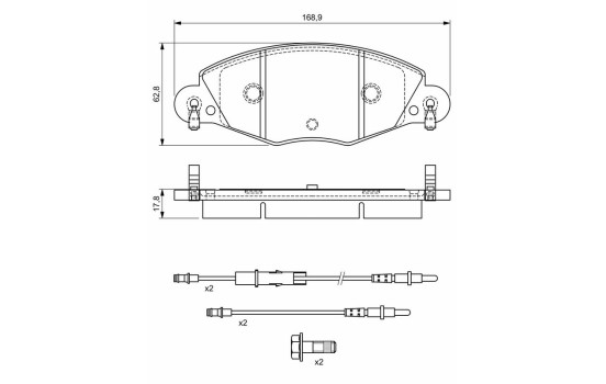 Kit de plaquettes de frein, frein à disque BP327 Bosch, Image 8