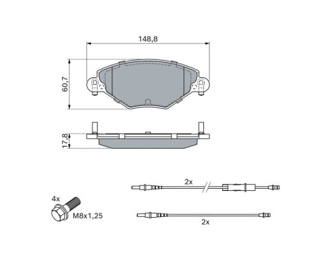 Kit de plaquettes de frein, frein à disque BP328 Bosch, Image 5