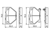Kit de plaquettes de frein, frein à disque BP350 Bosch