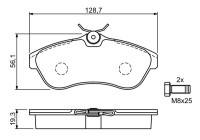 Kit de plaquettes de frein, frein à disque BP354 Bosch