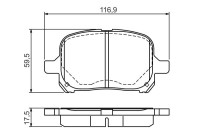 Kit de plaquettes de frein, frein à disque BP356 Bosch