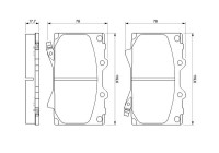 Kit de plaquettes de frein, frein à disque BP357 Bosch