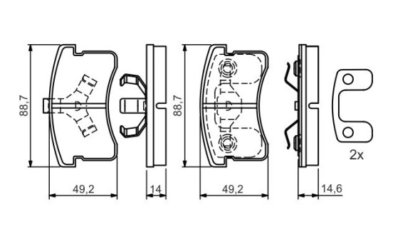 Kit de plaquettes de frein, frein à disque BP359 Bosch, Image 5