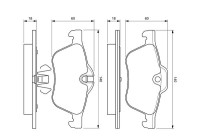 Kit de plaquettes de frein, frein à disque BP368 Bosch