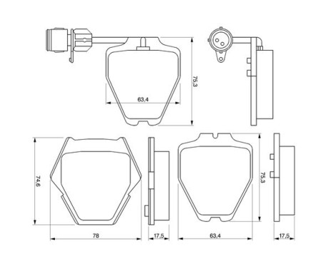 Kit de plaquettes de frein, frein à disque BP402 Bosch, Image 5