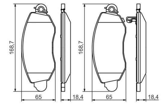 Kit de plaquettes de frein, frein à disque BP404 Bosch, Image 5