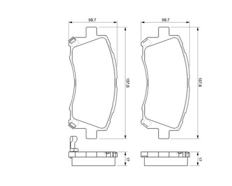 Kit de plaquettes de frein, frein à disque BP413 Bosch, Image 5