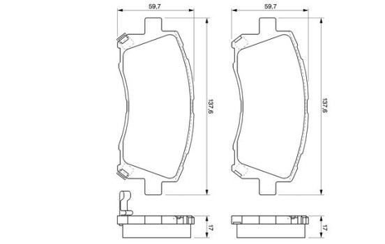 Kit de plaquettes de frein, frein à disque BP413 Bosch, Image 5