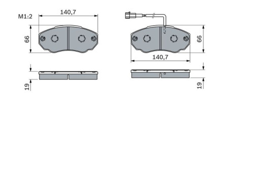 Kit de plaquettes de frein, frein à disque BP416 Bosch, Image 4