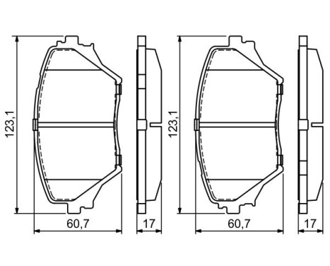 Kit de plaquettes de frein, frein à disque BP430 Bosch, Image 5