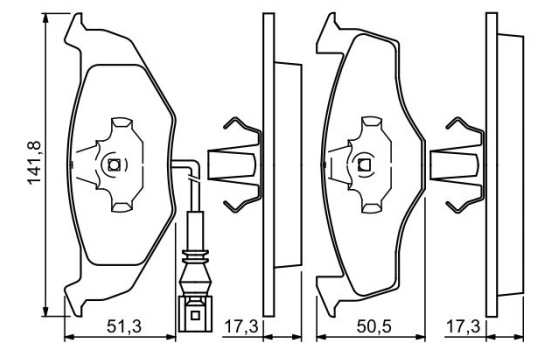 Kit de plaquettes de frein, frein à disque BP434 Bosch, Image 5