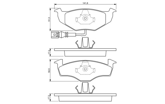 Kit de plaquettes de frein, frein à disque BP434 Bosch, Image 6