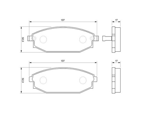 Kit de plaquettes de frein, frein à disque BP438 Bosch, Image 5