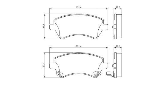Kit de plaquettes de frein, frein à disque BP445 Bosch, Image 6