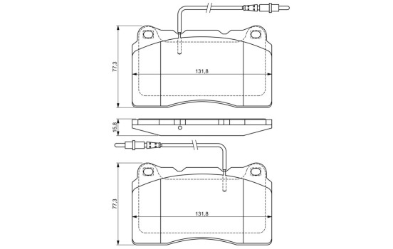 Kit de plaquettes de frein, frein à disque BP447 Bosch, Image 6
