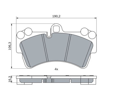 Kit de plaquettes de frein, frein à disque BP448 Bosch, Image 5