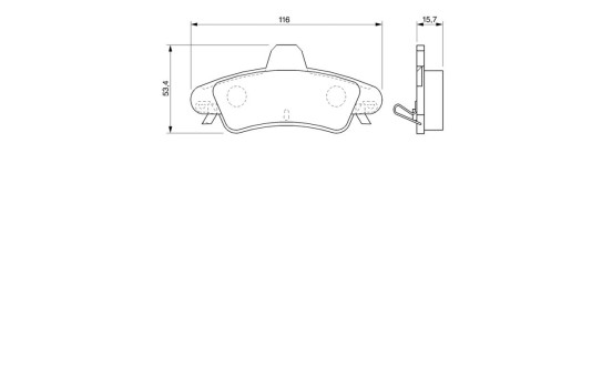 Kit de plaquettes de frein, frein à disque BP453 Bosch, Image 7
