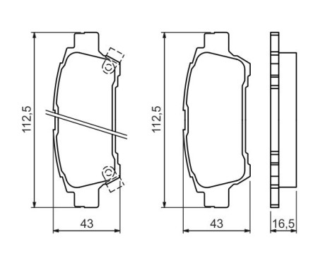 Kit de plaquettes de frein, frein à disque BP468 Bosch, Image 7