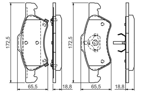 Kit de plaquettes de frein, frein à disque BP471 Bosch, Image 5