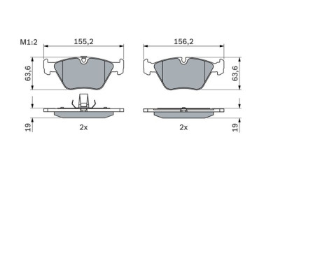 Kit de plaquettes de frein, frein à disque BP473 Bosch, Image 5