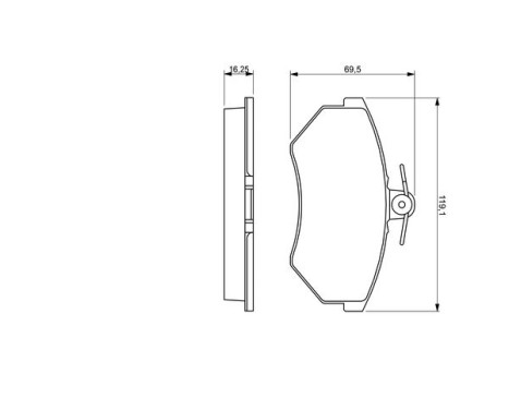 Kit de plaquettes de frein, frein à disque BP513 Bosch, Image 5