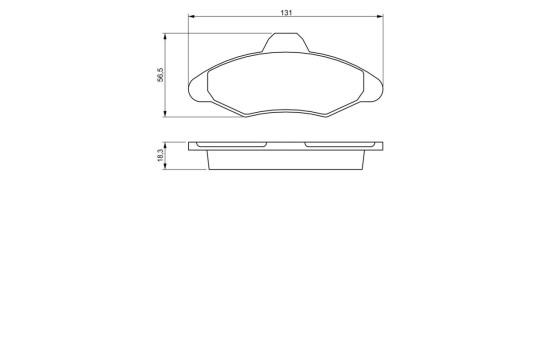 Kit de plaquettes de frein, frein à disque BP518 Bosch, Image 6
