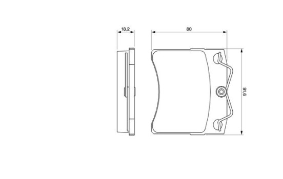 Kit de plaquettes de frein, frein à disque BP523 Bosch, Image 5