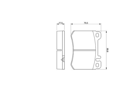 Kit de plaquettes de frein, frein à disque BP528 Bosch, Image 5