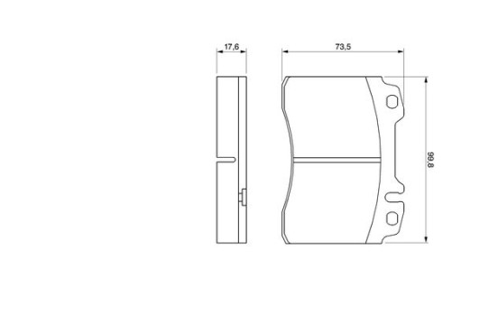 Kit de plaquettes de frein, frein à disque BP535 Bosch, Image 3