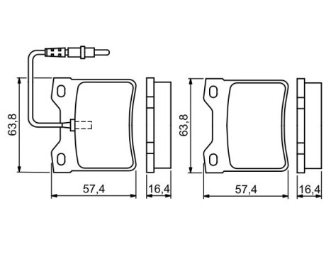 Kit de plaquettes de frein, frein à disque BP536 Bosch, Image 5