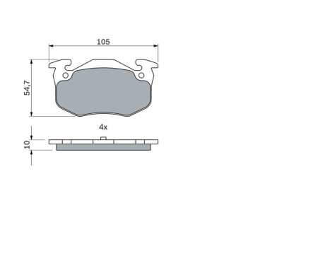 Kit de plaquettes de frein, frein à disque BP539 Bosch, Image 5