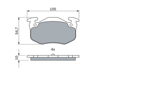 Kit de plaquettes de frein, frein à disque BP539 Bosch, Image 5