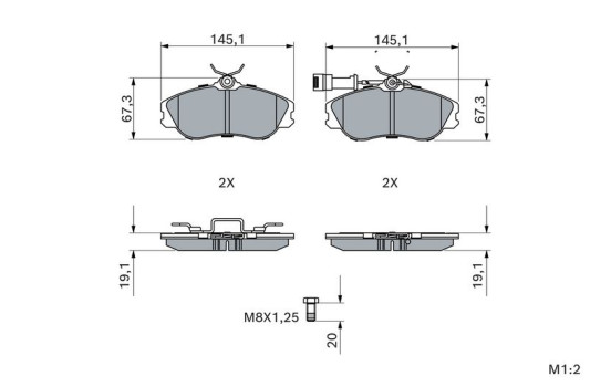 Kit de plaquettes de frein, frein à disque BP569 Bosch, Image 5