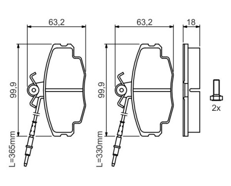 Kit de plaquettes de frein, frein à disque BP570 Bosch, Image 5