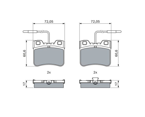 Kit de plaquettes de frein, frein à disque BP581 Bosch, Image 5