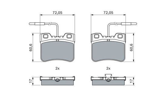 Kit de plaquettes de frein, frein à disque BP581 Bosch, Image 5
