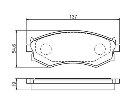 Kit de plaquettes de frein, frein à disque BP588 Bosch, Image 5